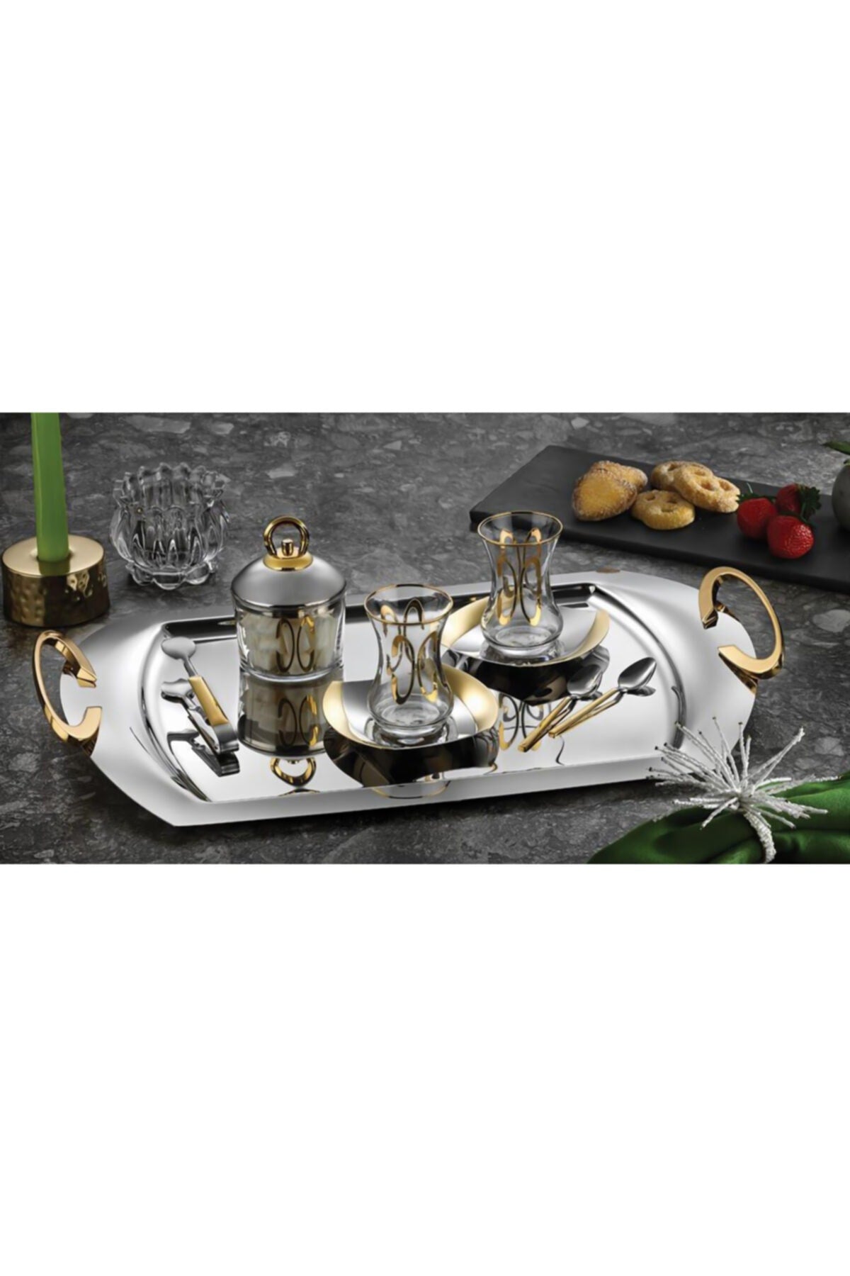 Tiamo Amor Gold 40 Parça Çay Seti 304 Kalite Paslanmaz Çelik