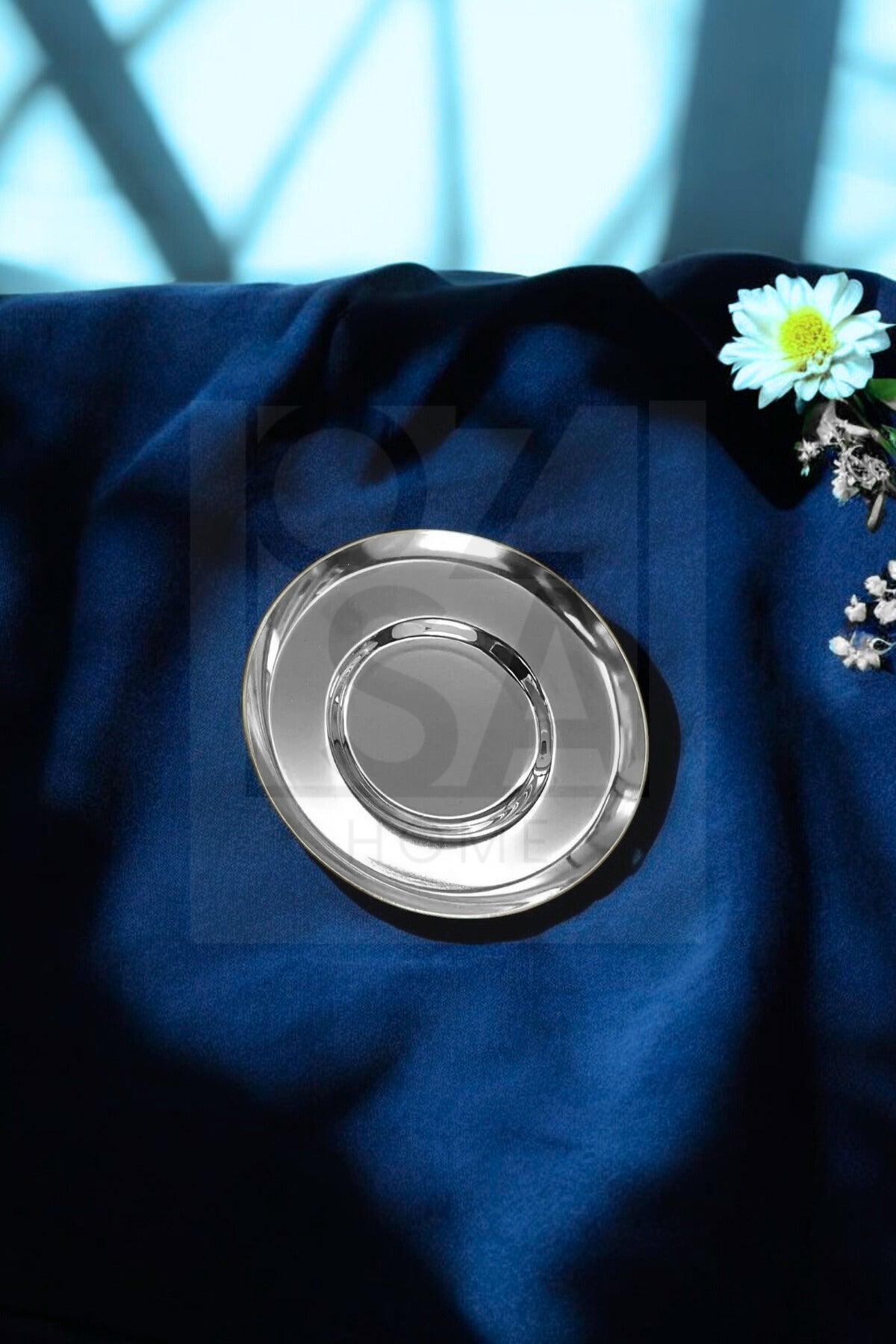 Rio Silver 6lı Çelik Çay Tabağı 18/10 Tüm Çay Bardaklarına Uyumlu Gümüş