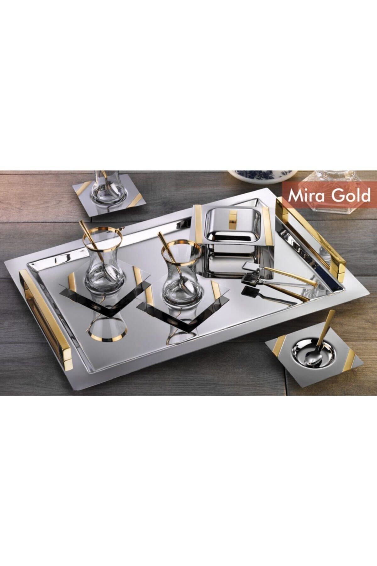 Mira Gold 40 Parça Çay Seti 304 Kalite Paslanmaz Çelik