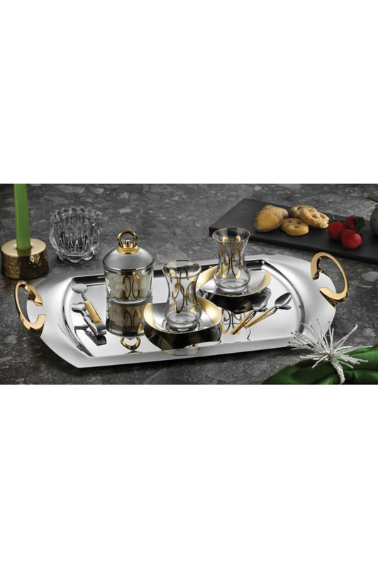 Tiamo Amor Gold 40 Parça Çay Seti 304 Kalite Paslanmaz Çelik