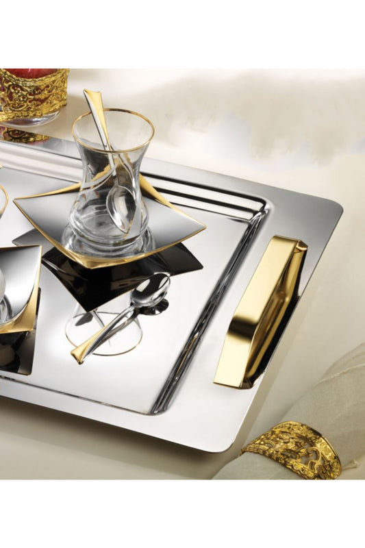 Çay Seti 37 Parça Ela Gold 18/10 Paslanmaz Çelik