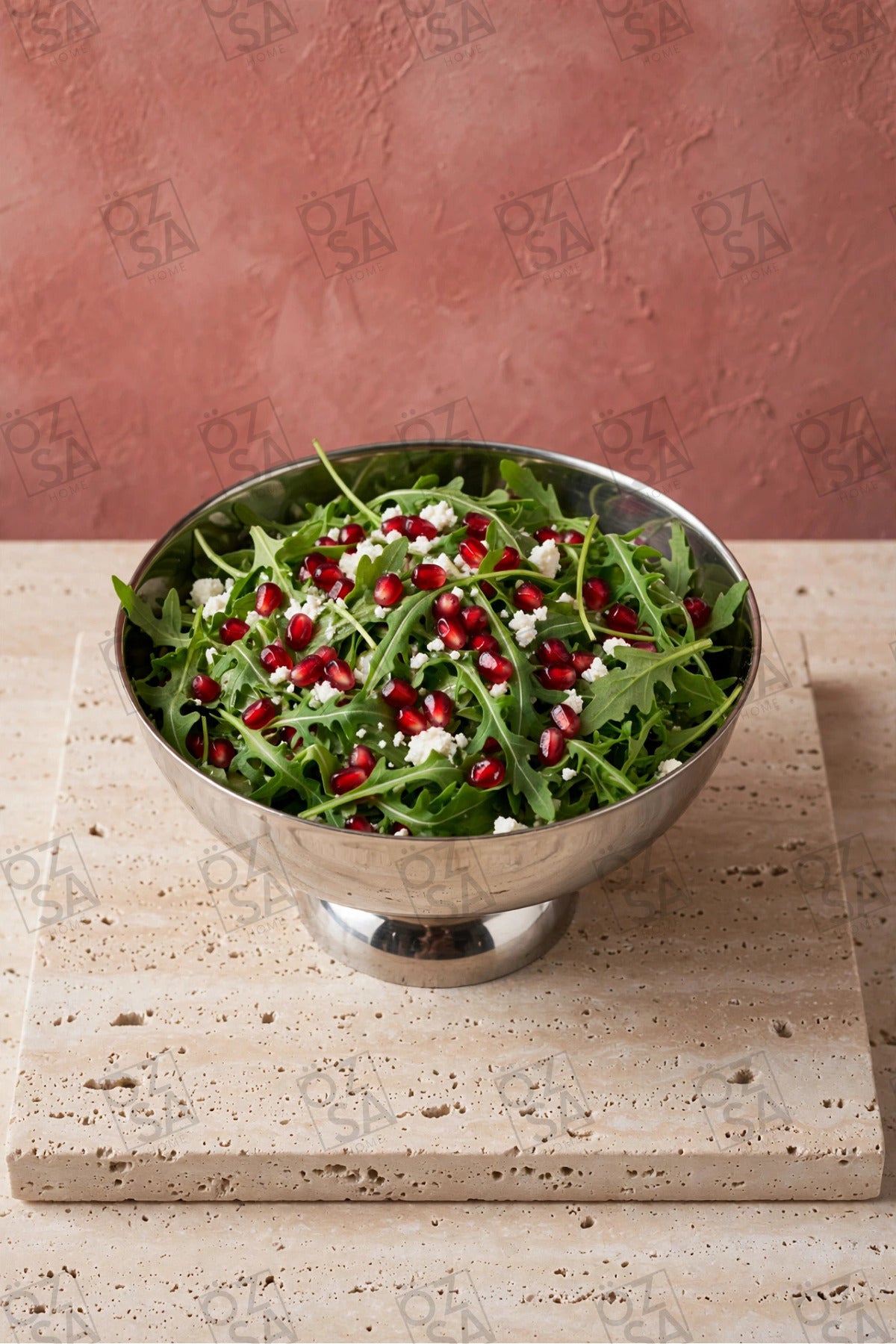 İnci 16cm 18/10 Çelik Büyük Sunumluk Sofra Sunum Çerezlik Meyvelik Salata Kase Ayaklı Kase 16cm