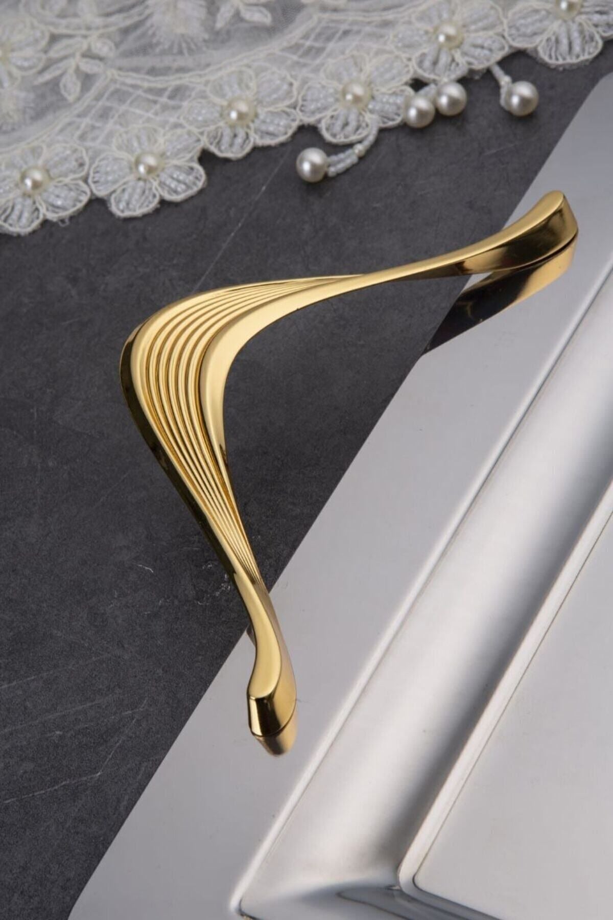 Mercan VERA İkramlık Sunumluk Çay Servis Sunum Tepsi - VERA GOLD