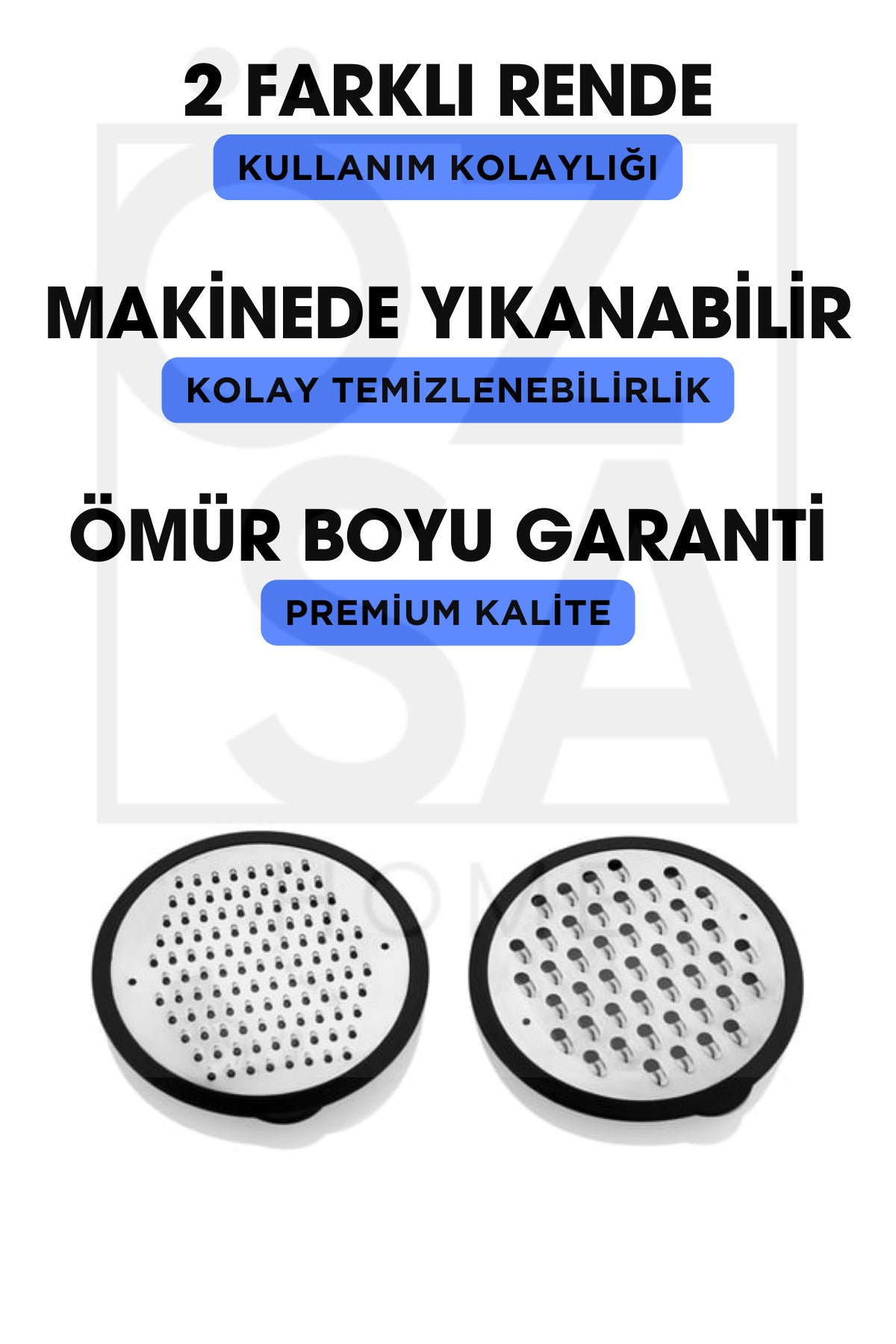 9 Parça 16-20-24 Cm 18/10 Çelik 3 Boy Çift Rendeli Karıştırma Kabı Saklama Kabı Seti - Gümüş