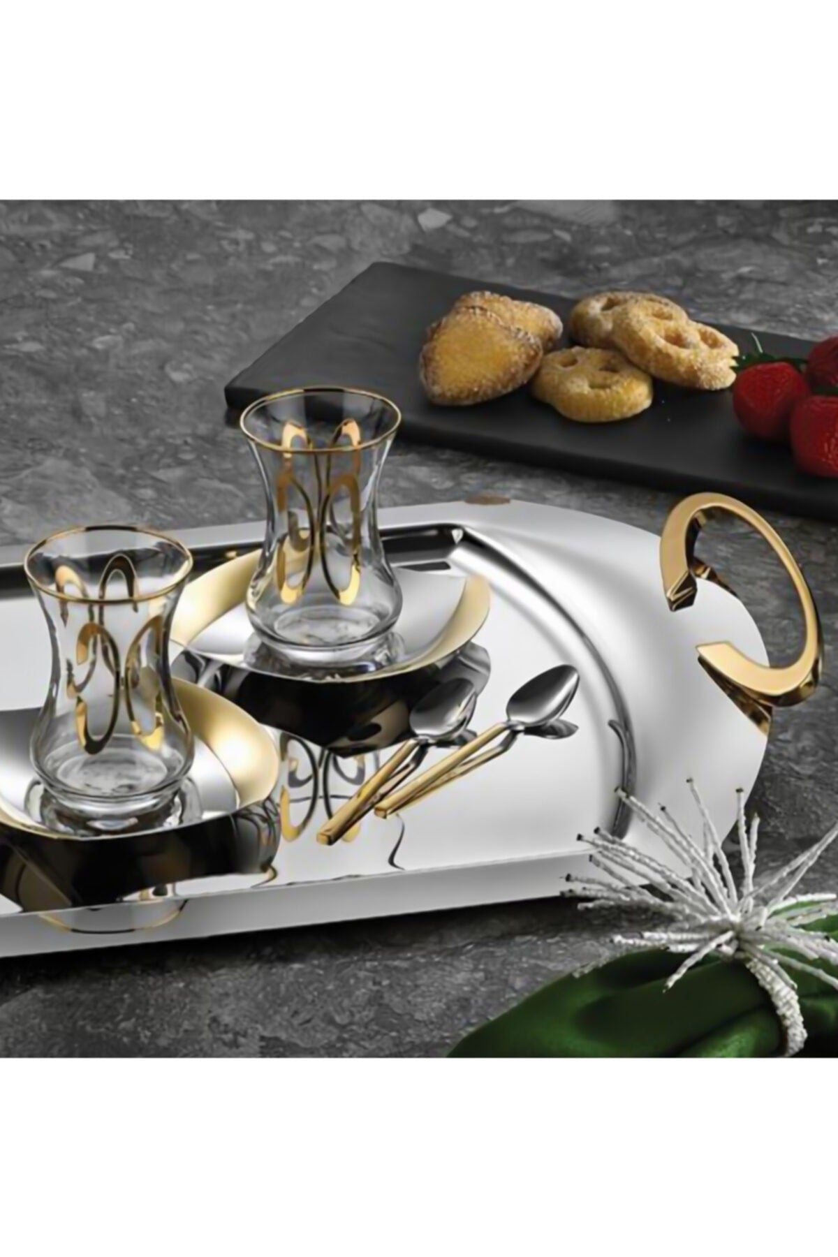Çay Seti37 Parça Amor Gold  18/10 Paslanmaz Çelik