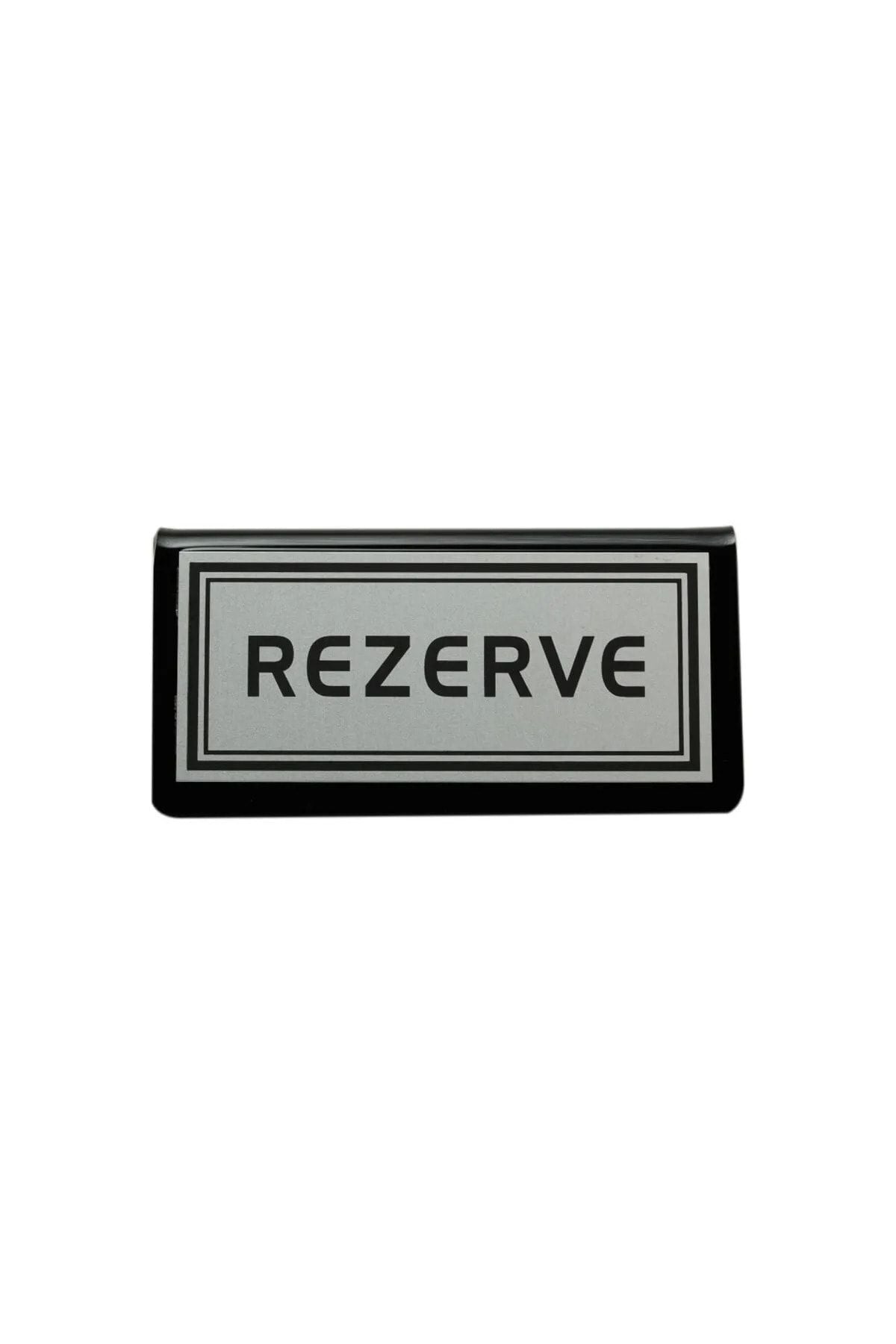 10 Adet Masa Rezerve Yazısı Kafe Lokanta Restoran Için Rezerve Plaka Pleksi 10x5cm - Gümüş