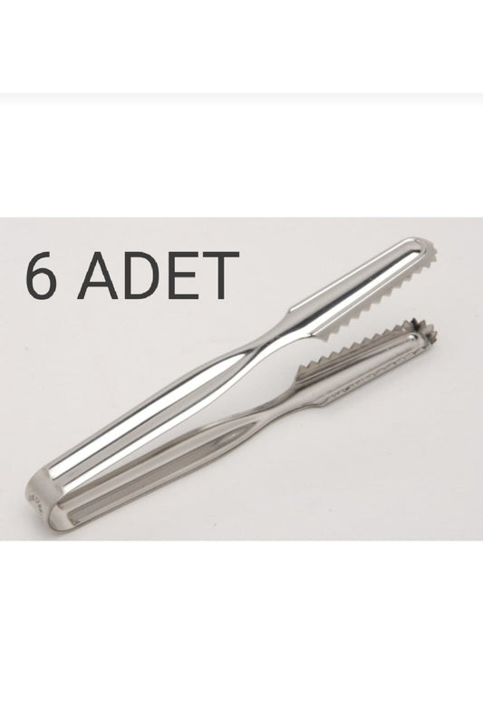 Paslanmaz Çelik Buz Maşası (16 CM) 6 Adet