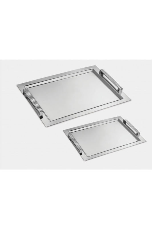 Kulplu Petek Paslanmaz Çelik Ikili Tepsi