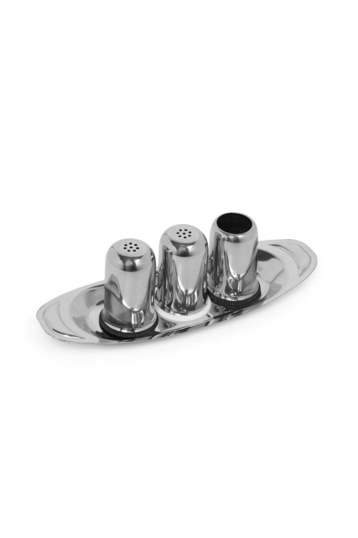 Tuzluk Baharatlık Kürdanlık Takımı Paslanmaz Çelik Kafe Lokanta Restoran Küçük Gondol Set (MODEL 1)