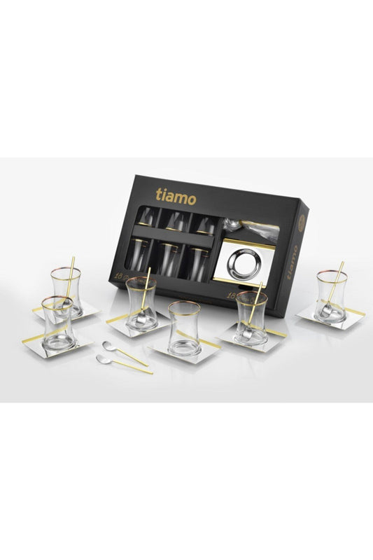 X Large Çay Seti Gold 18 Parça / 6 Kişilik
