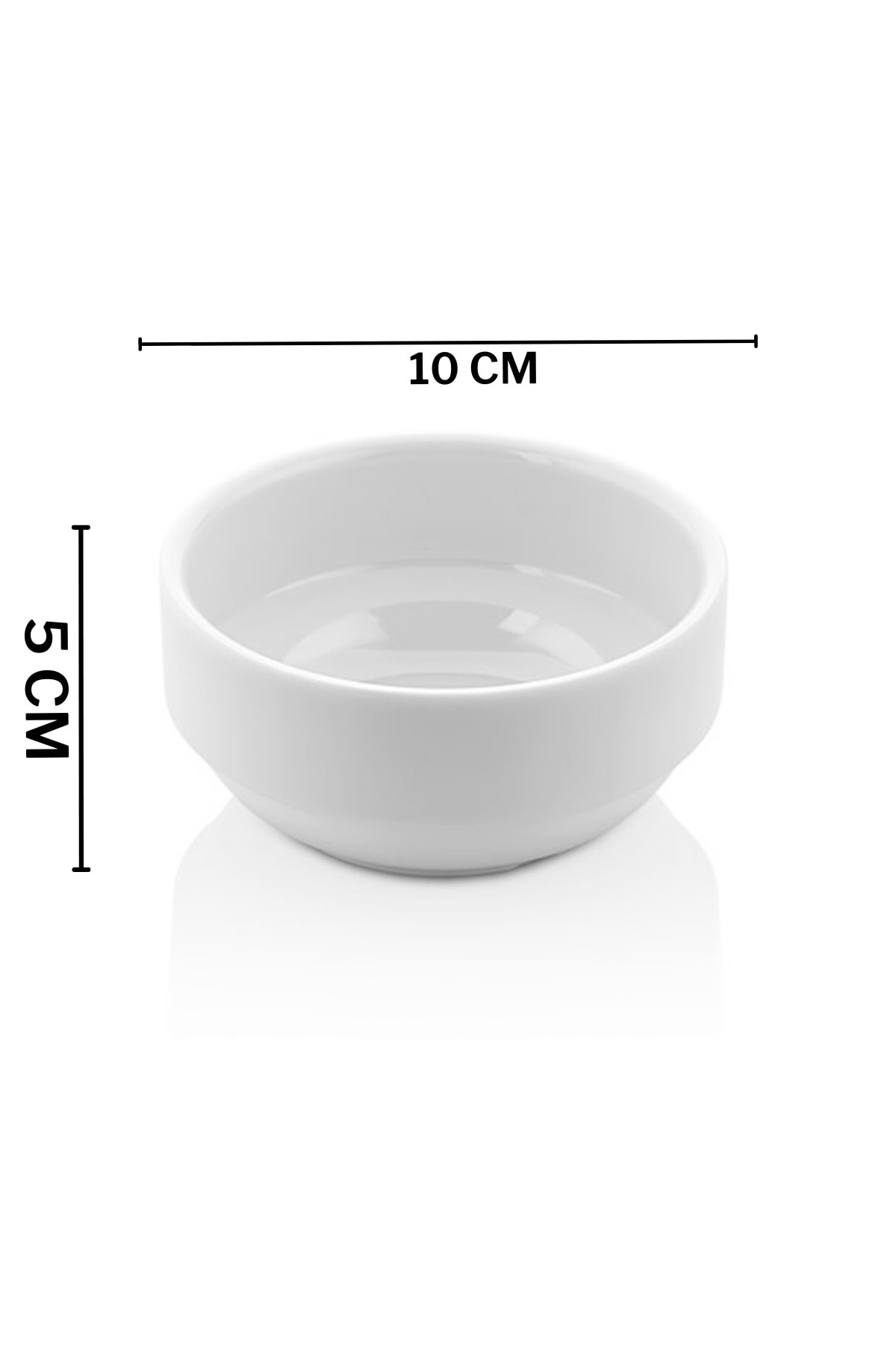 12 Adet Kırılmaz Çorba Kasesi Otel Kafe Lokanta Restoran Ev Için Melamin Kase Freya - Beyaz 10cm